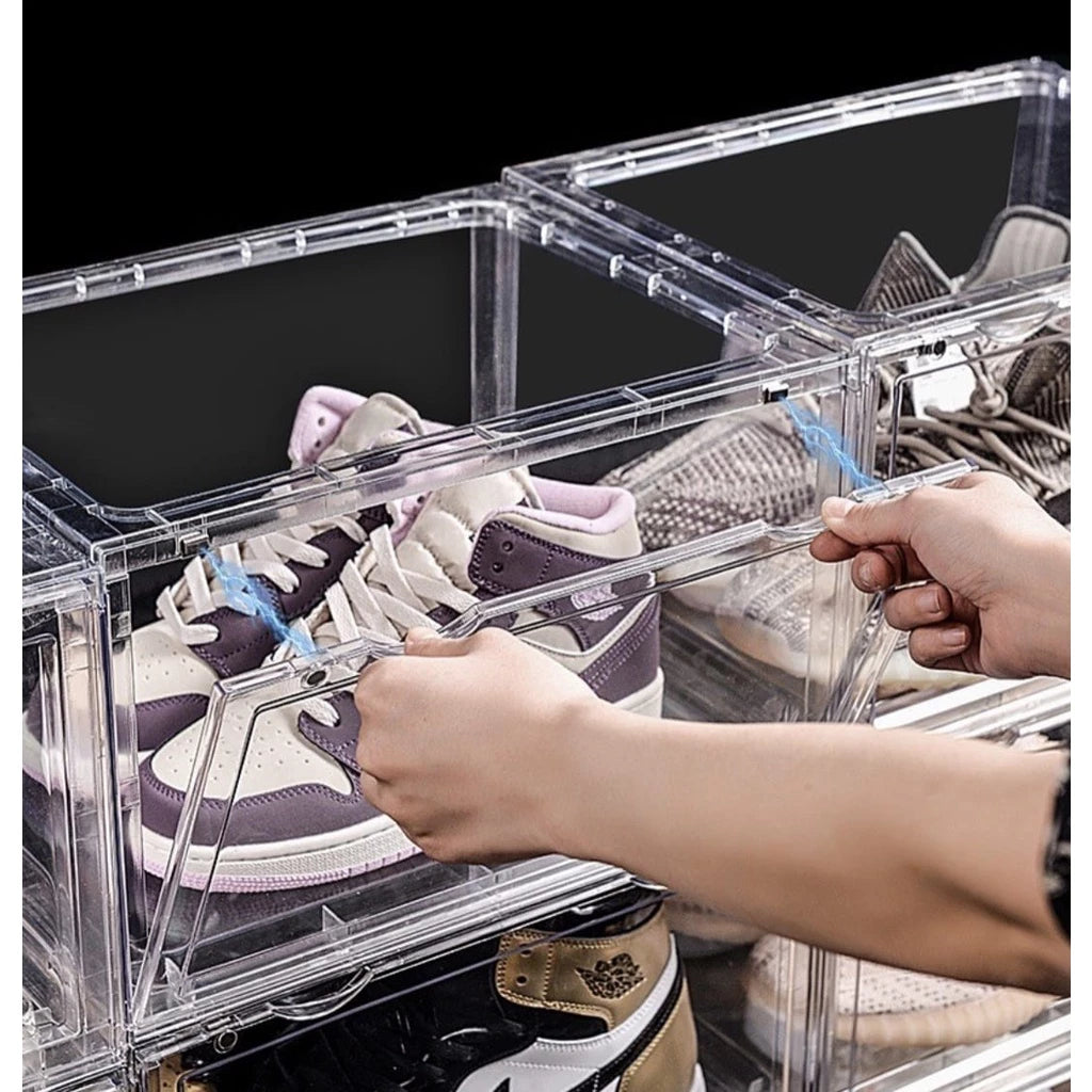 Sneaker Box Caixa Organizadora Tênis Acrílico Transparent (3 UNIDADES)